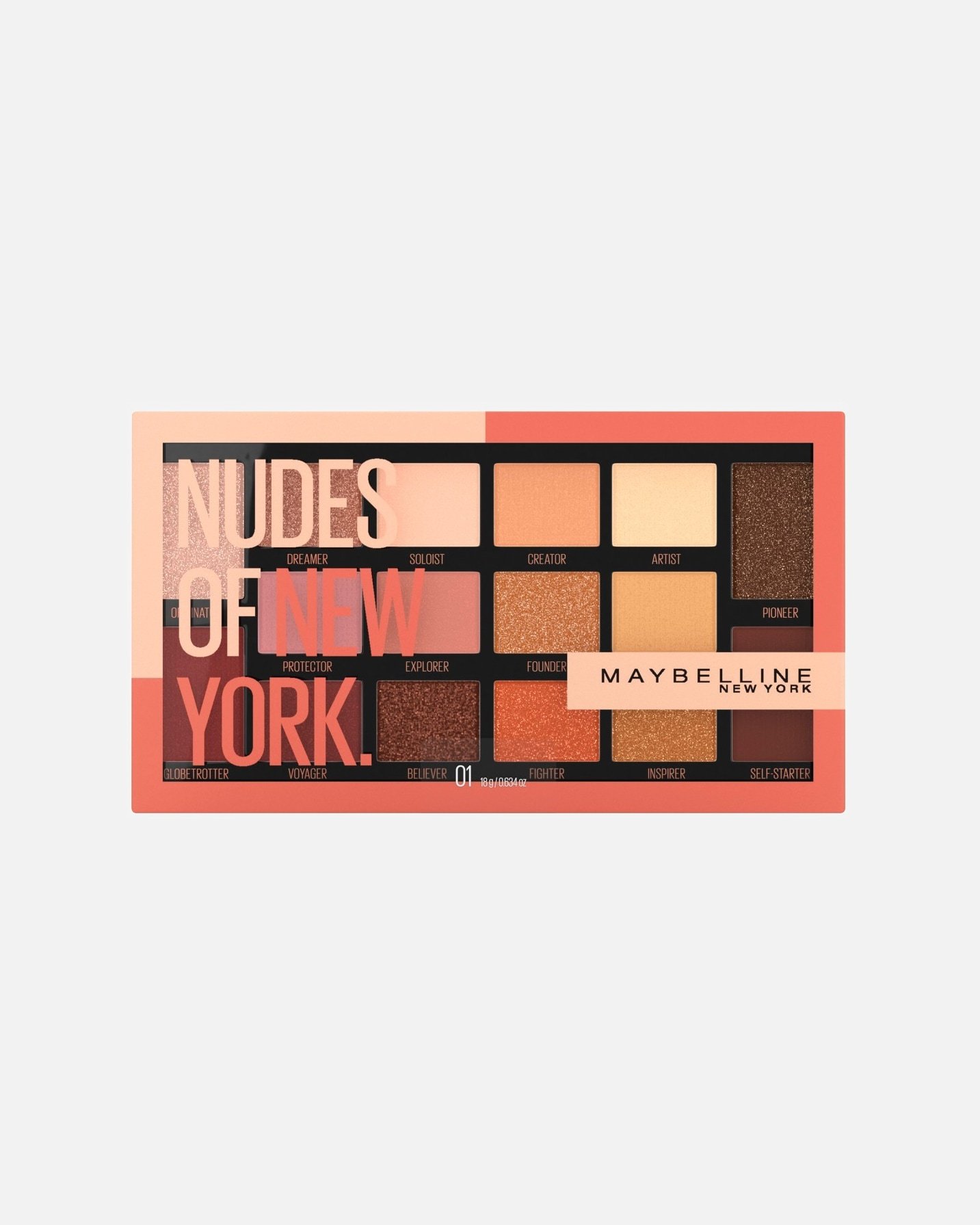„Maybelline Nudes of New York“ akių šešėliai – 16 g