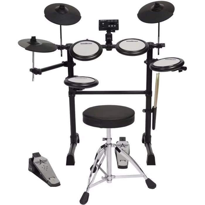 Electronic drum kit - Woodbrass - DDX10-MESH - Mesh head pads - Complete kit - Ideal for all levels