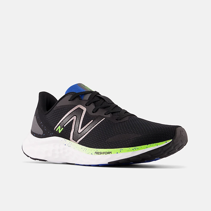 Pantofi Fresh Foam Arishi v4 pentru bărbați – Negru cu Pixel Green și Cobalt