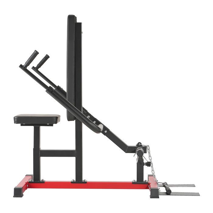 Máquina de entrenamiento con pesas - DUOKU - HM2907 - Capacidad de 204 kg - Fondos, tríceps, bíceps - Negra