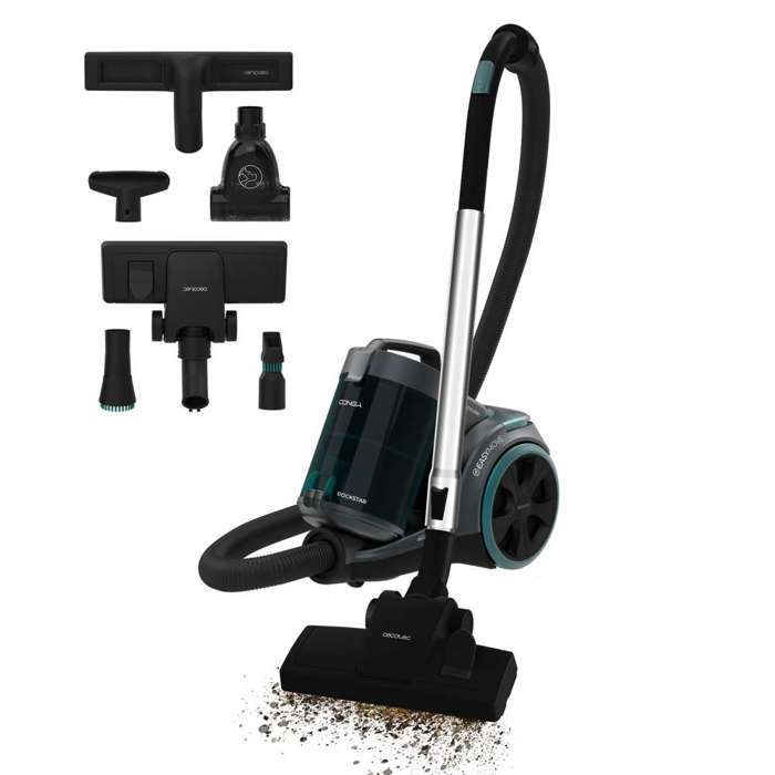 Cecotec Aspirateur sans Sac Conga Rockstar Multicyclonic XL PowerStyle. Aspirateurs Traîneaux 900W, Régulateur de Puissance