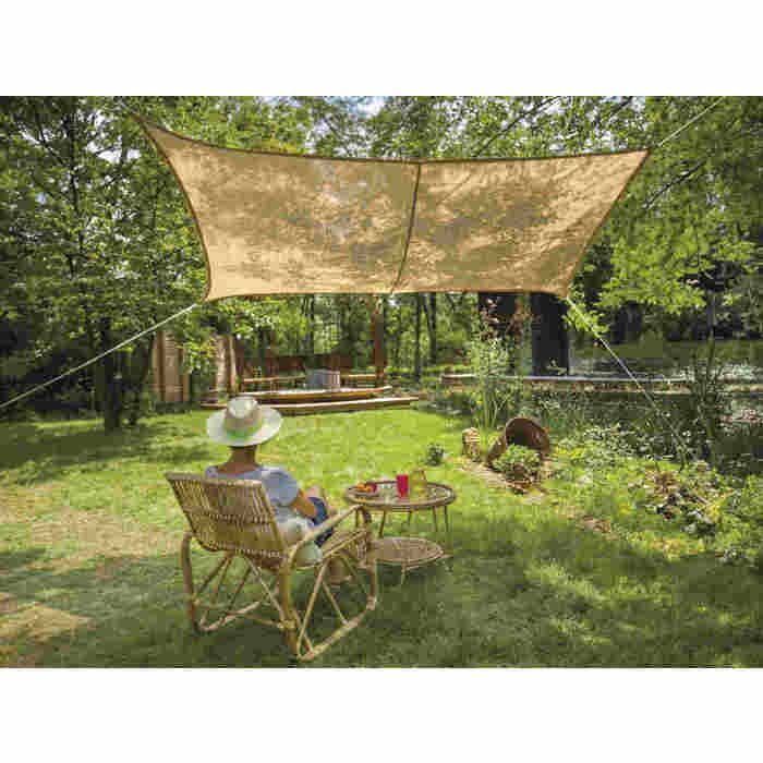 Natural Jute Rectangular Shade Sail 3 x 2 m - Jardiline