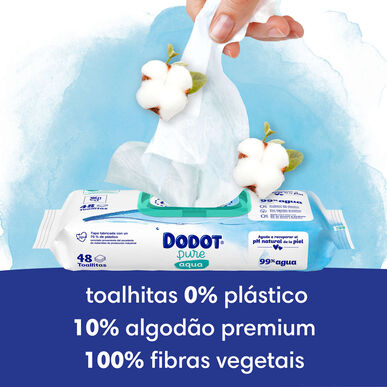 Dodot Pack Babyvåtservetter Aqua Pure 0% Plast 6 x 48 st 6 x 48 st