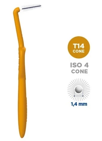 CURASEPT Curasept Proxi kutni tretman T14 konus ISO 4 1,4 mm interdentalna četkica oker 5 komada