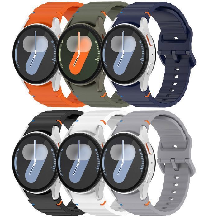 Bracelet Sport Compatible pour Samsung Galaxy Watch 7/6/5/4/FE 40 44 mm/Classic 43 47mm/Watch 5 Pro 45mm/Classic 46 42mm,Sans