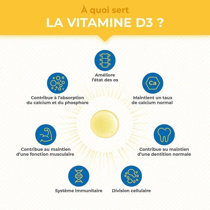 Vitaminas D3, K2, MK7 • Vitamina do Sol • Fortalece a imunidade, os dentes, os ossos e os músculos • 100% Pura