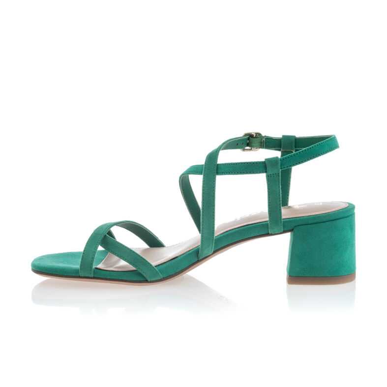 Grüne Damensandalen / Zehenfreie Schuhe