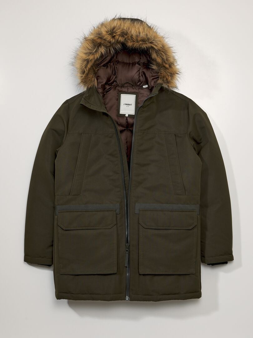 Parka z kapturem - KHAKI