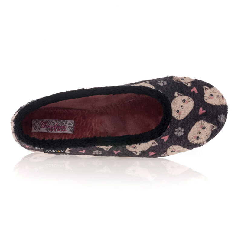 Pantuflas negras para mujer