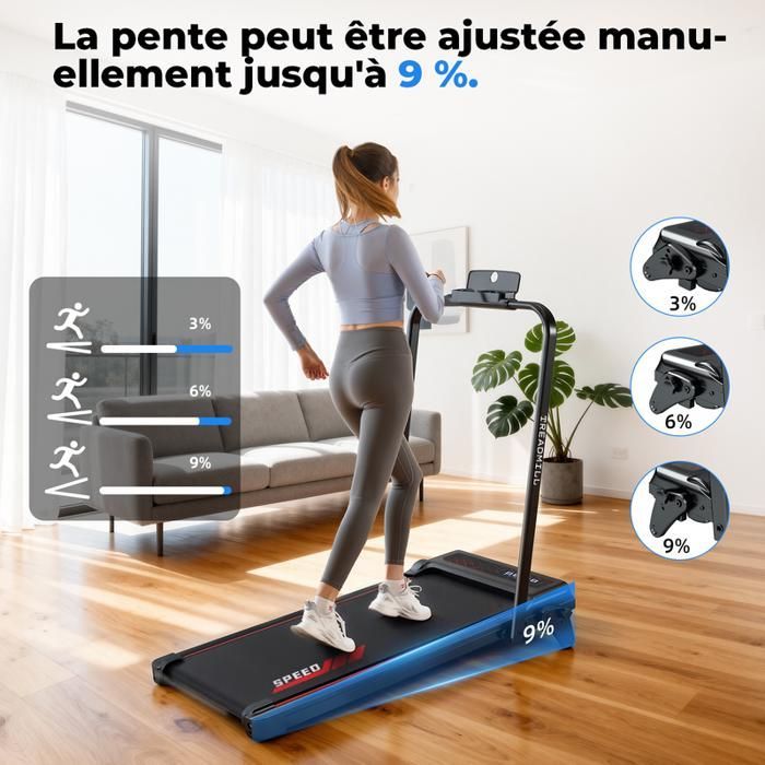Treadmill - RAOO MIN - SD-380CM - Foldable - Speed 1-12 km/h - Incline 9%