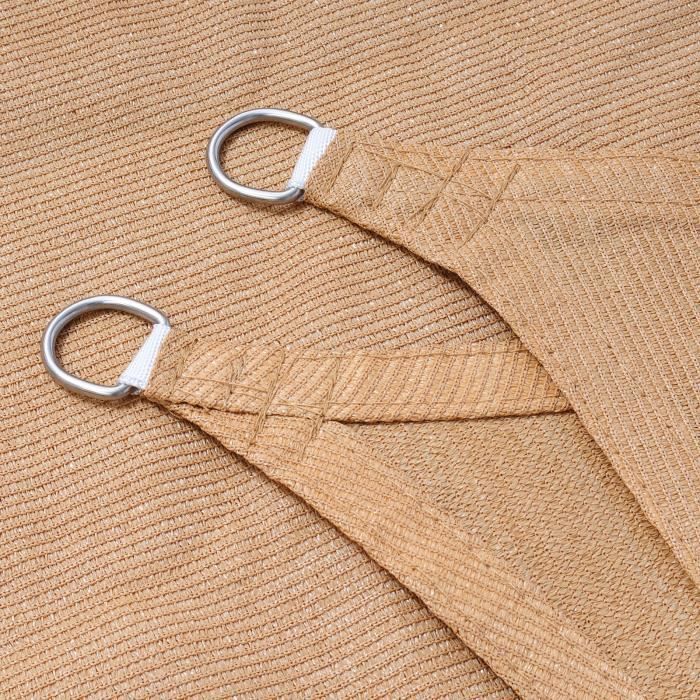 Vela de sombra cuadrada WOLTU - Protección UV para jardín, patio o camping - 3x3m color arena