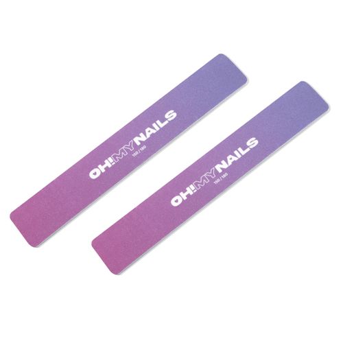 Oh My Nails set od 2 četvrtaste turpije za nokte alati za manikuru i pedikuru