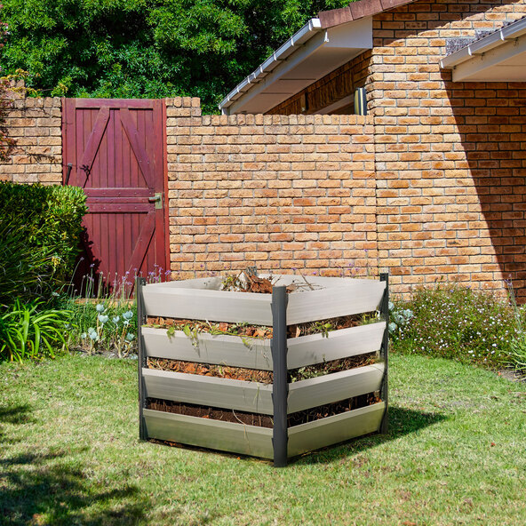 Compostor Design din aluminiu, 90 x 90 x 80 cm