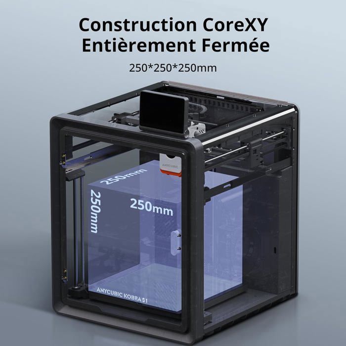 Imprimante 3D - ANYCUBIC - Kobra S1 - Vitesse 600 mm/s - CoreXY - FDM
