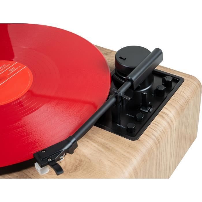 Sistema micro Hi-Fi Bluetooth con giradischi - THOMSON - Nero/Legno - Radio FM/CD/MP3/USB, 60W, Giradischi, Equalizzatore, Alimentatore 230V