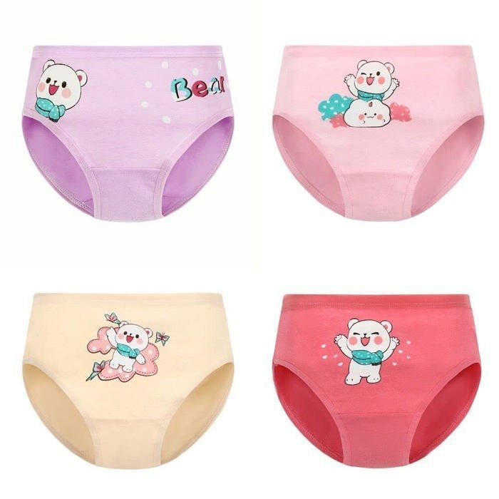 Fedmois katoenen meisjesonderbroekjes - KidsClothing289/L - Ondergoed voor meisjes van 2-9 jaar, verpakking van 8