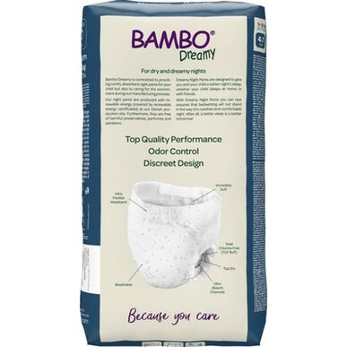 Bambo Nature Dreamy M 4-7 metų kūdikių naktinės sauskelnės 10 vnt. 10 vnt.