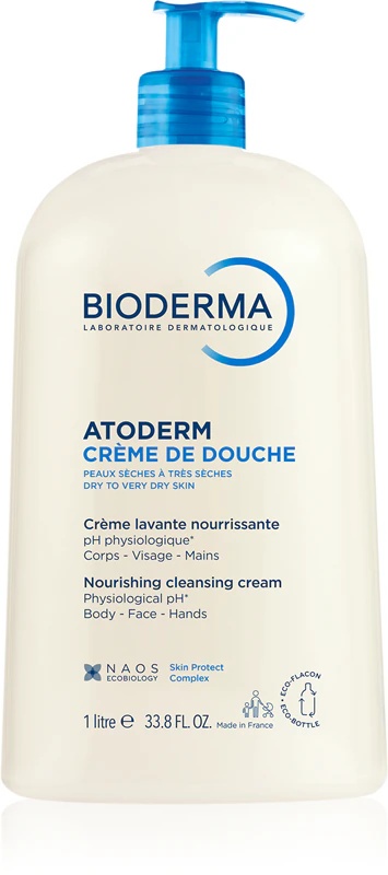 Bioderma Atoderm krema za prhanje, hranljiva za normalno in suho občutljivo kožo