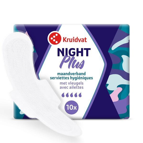 „Kruidvat Night Plus Ultra“ higieniniai įklotai<br>10 vnt.