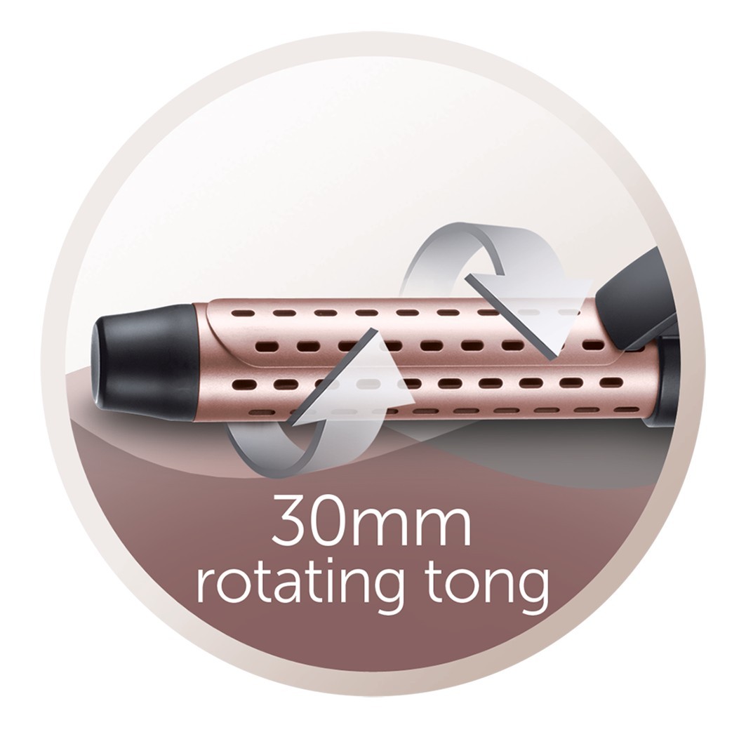 Remington krtača za sušilnik las AS8606 – krtača za kodranje in ravnanje las z vrtečo se funkcijo vročega zraka – 1 kos