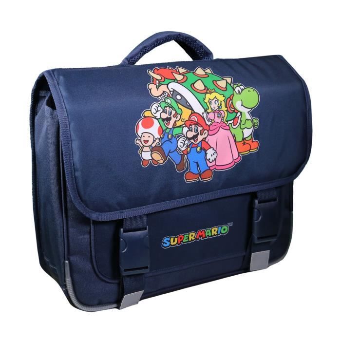Schoolbag - MARIO - Super Mario - 38 cm - Blue - Zipped