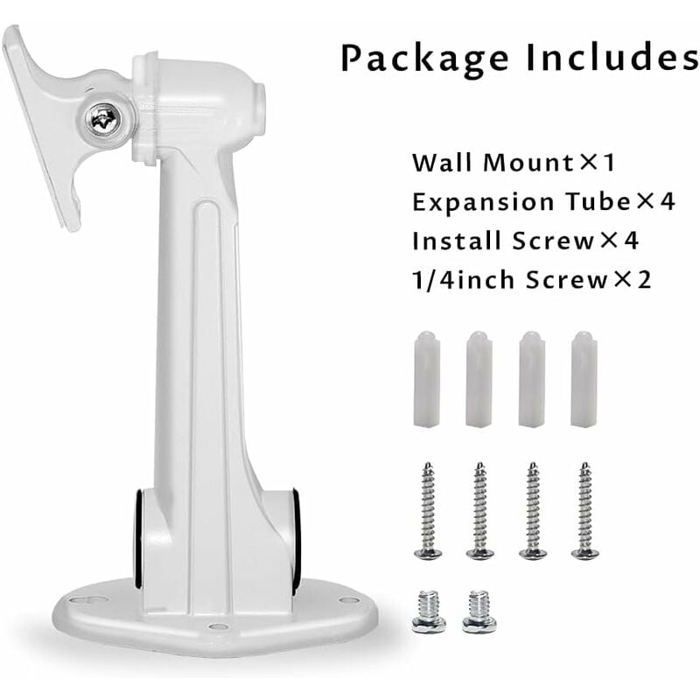 Soporte de pared de aluminio para proyector, 3 kg, rotación de 360°, 16-20 cm.