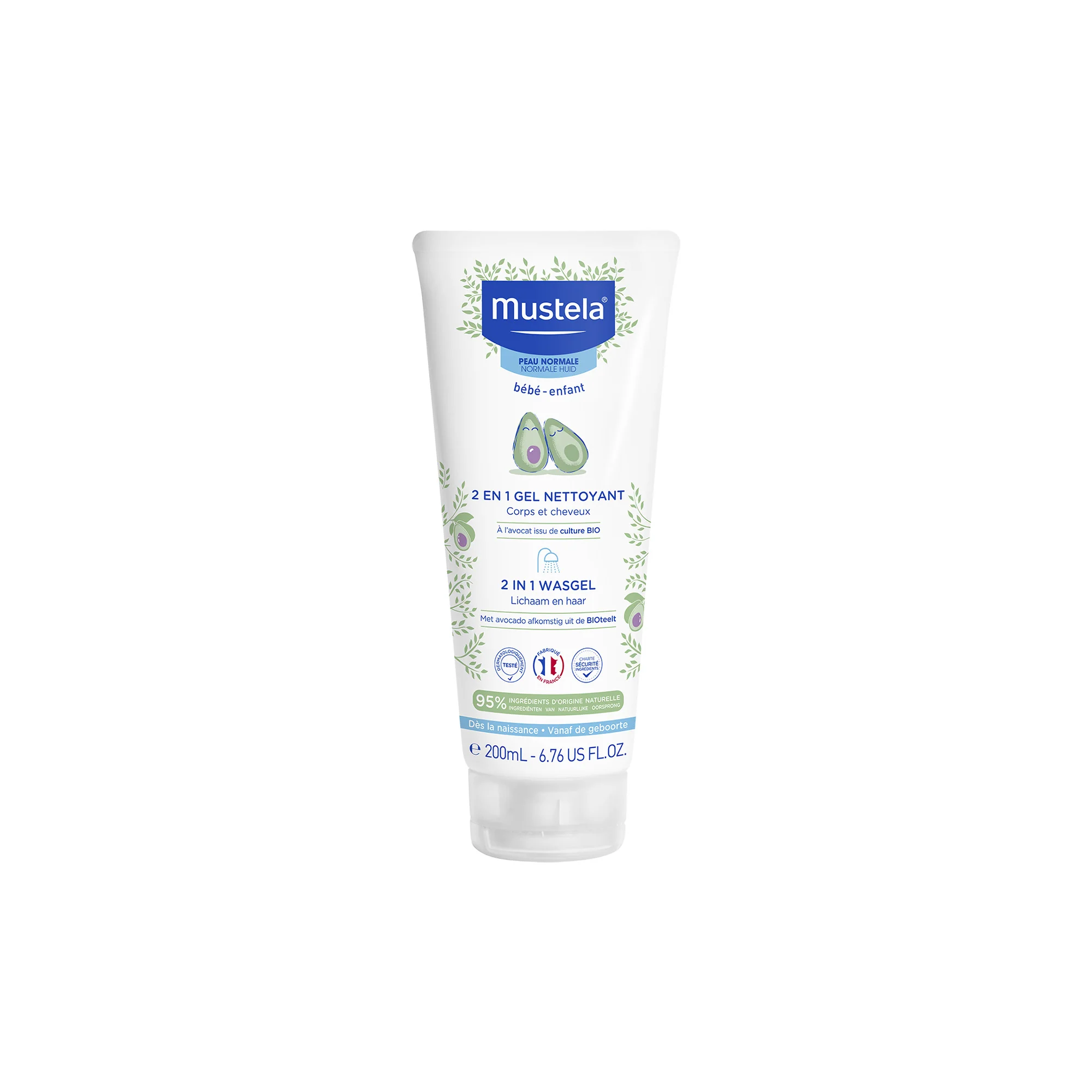 Pelle Normale 2 IN 1 GEL DETERGENTE - Bagno e Doccia, Trattamento Bebè, Prodotti per Bambini