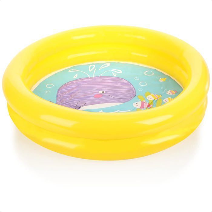 Kinderzwembad - Rond opblaasbaar kinderzwembad - Mini 2-rings zwembad voor balkon, terras en tuin - Kinderzwembad