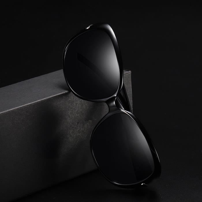 Occhiali da sole da donna SHARPHY, montatura grande e rotonda, protezione anti-UV, eleganti e raffinati, colore nero.