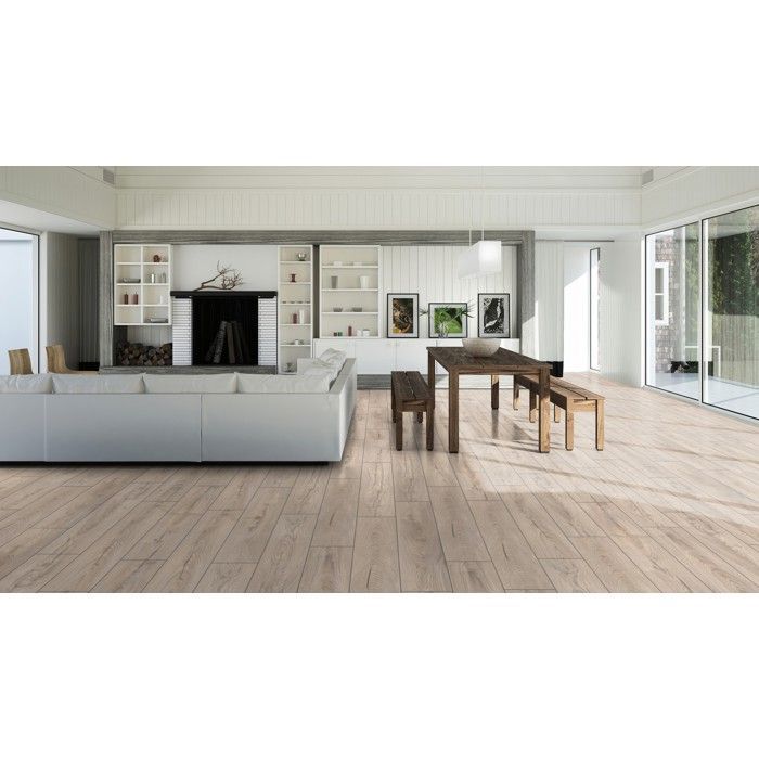 Laminate flooring with a parquet effect – 8 mm – box of 8 planks - 2.26 m2 – EH RIVER 8+ K478 MUSHROOM CARPENTER OAK FORESTEA Dimensions: