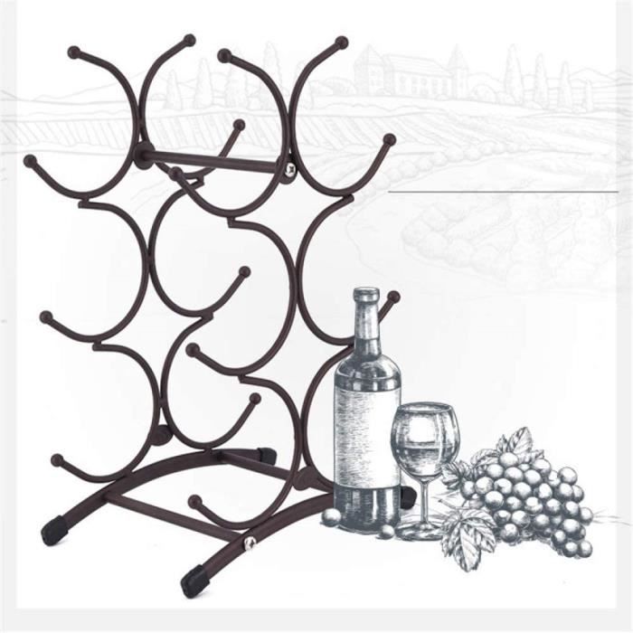 Wine Rack, Freestanding Metal Kitchen Storage Rack, Wine Cabinet, Wine Shelf, Display Bar SA-Like