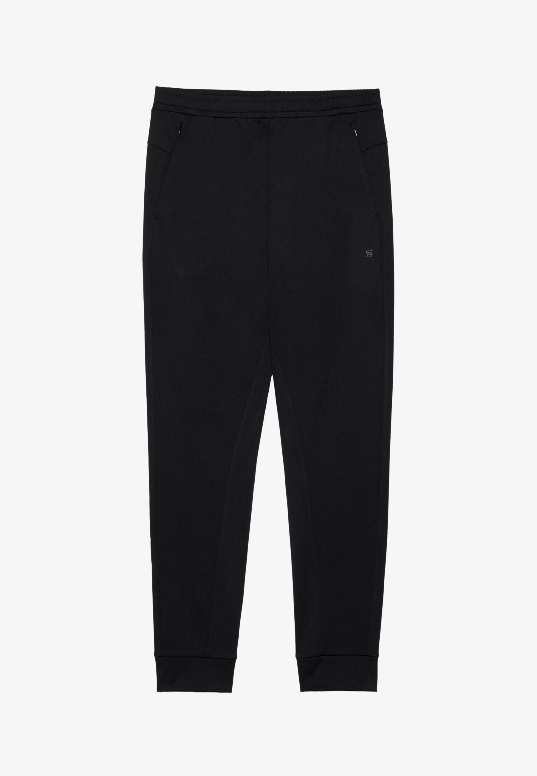 Pier One Sport Slim Fit Trainingsbroek met Ritszakken en Manchetten aan de Enkels - Trainingsbroek - zwart