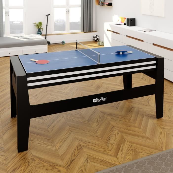 Tavolo da gioco multifunzione 4 in 1 GLADIATOR - SOKKER - Air Hockey, Biliardo, Ping Pong, Tavolo da gioco