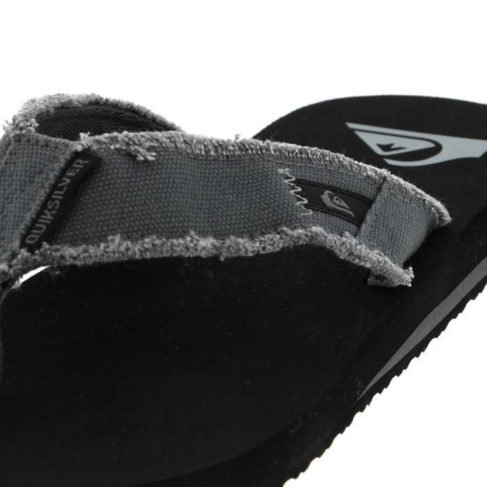 Flip-flops - Quiksilver - Monkey Abyss - Grey - Men's - Frayed canvas upper