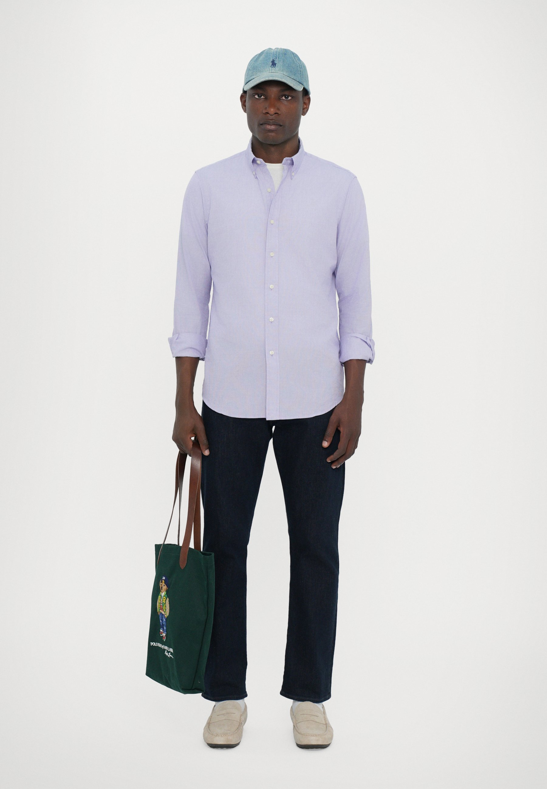 Polo Ralph Lauren Langarm-Sporthemd – Hemd – Lavendel/Weiß