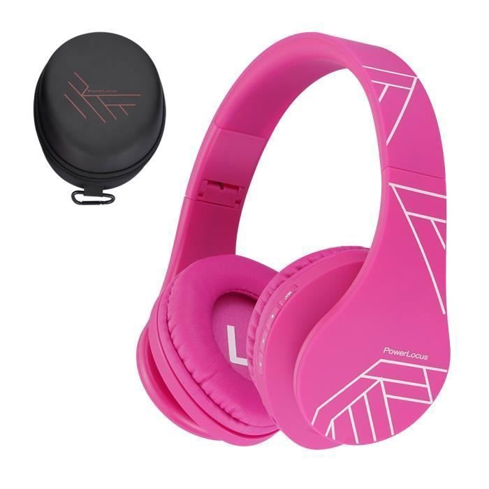 Kinderkoptelefoon - PowerLocus - P2 - Opvouwbaar - Bluetooth - Roze