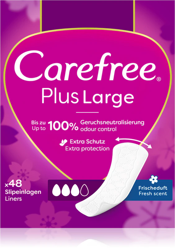 Vložky Carefree Plus Large s vôňou sviežej náplne
