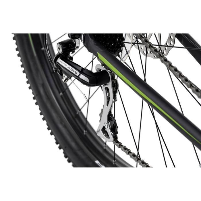 Vélo VTT Semi-Rigide 27'' Plus - KS CYCLING - Xceed - 24 Vitesses - Noir-Vert - Taille de Cadre 50 cm