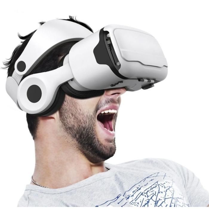 Casque de réalité virtuelle, 3D, expérience immersive, audio haute définition, réglable, conception ergonomique, blanc