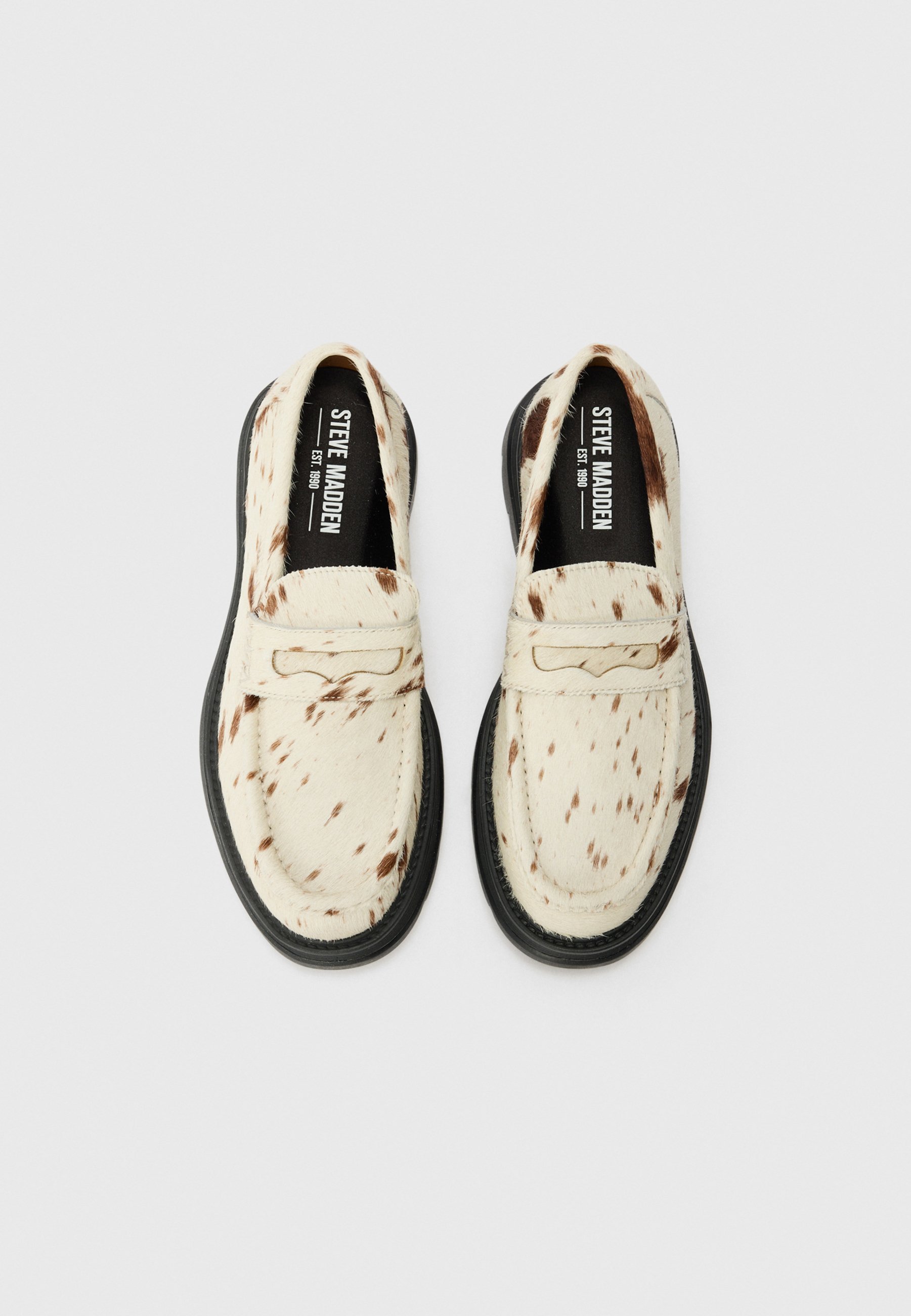 Steve Madden RAIDEN - Slip-ons - bruin/wit