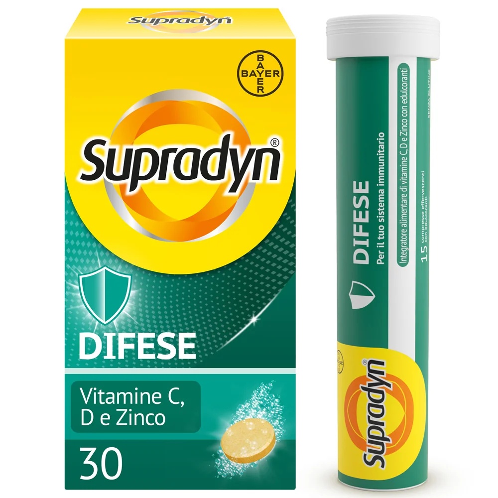 SUPRADYN Supradyn Defenses 30 comprimidos efervescentes Vitaminas C, D e zinco