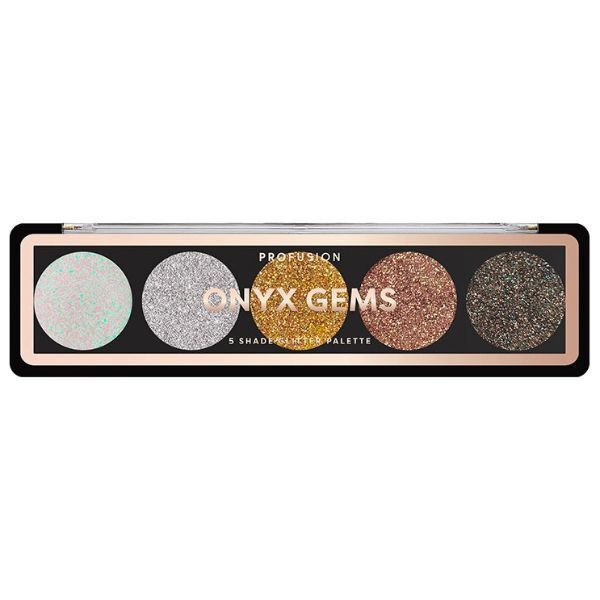 Profusion Cosmetics Glitter Gems csillámpaletta - ónix