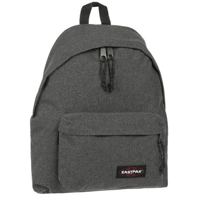 EASTPAK gewatteerde Pak'r zwarte denim rugzak + Benchmark enkele zwarte denim etui