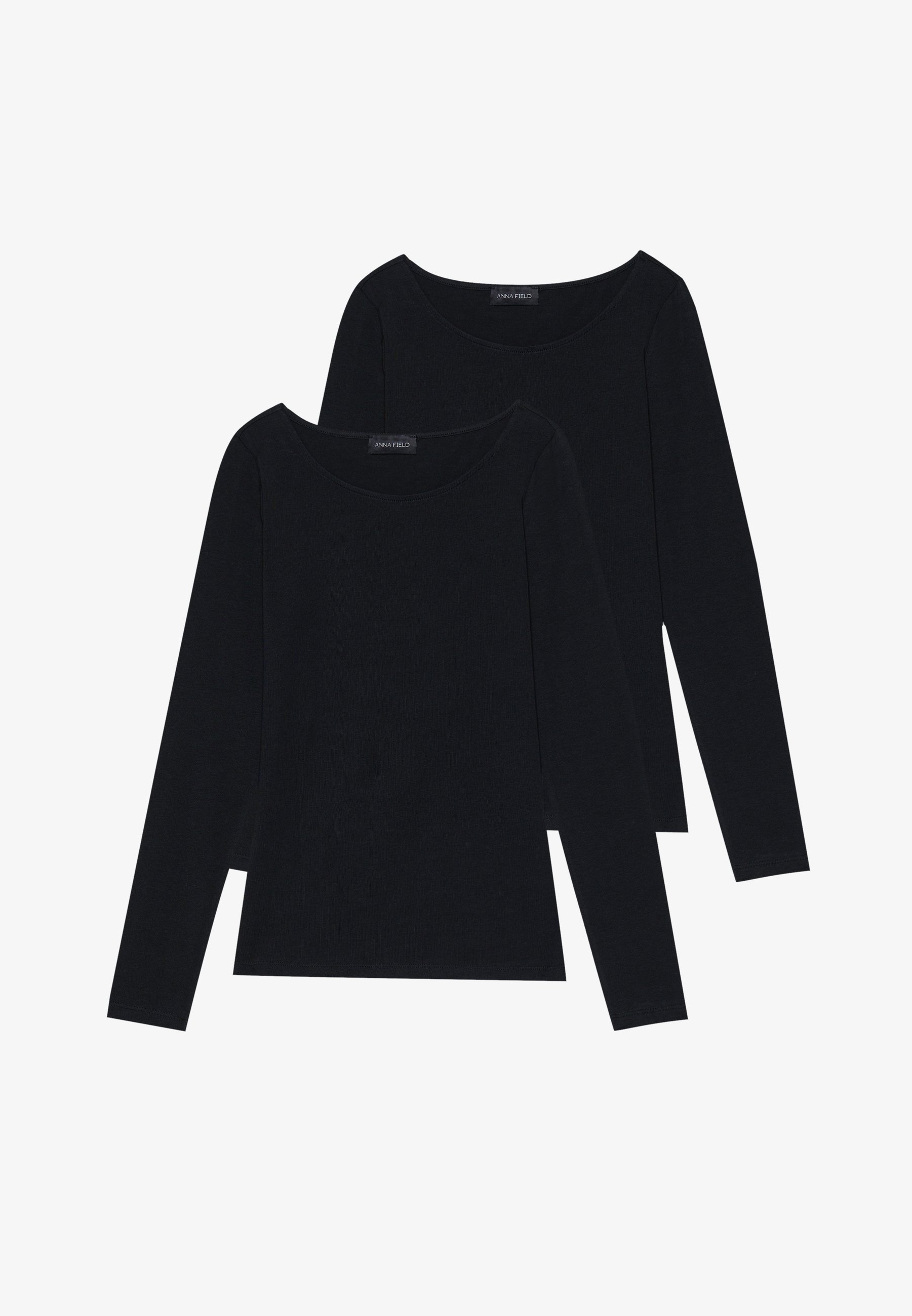 Anna Field - Confezione da 2 top a maniche lunghe - nero