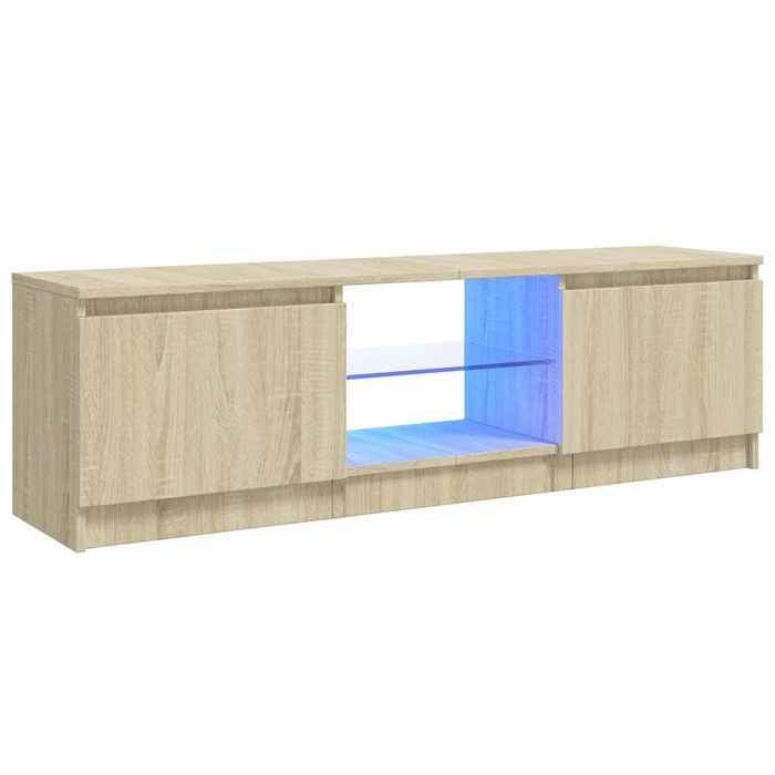 vidaXL TV-Ständer mit LED-Beleuchtung, Fernsehschrank, TV-Möbel für das Wohnzimmer, niedriger Schrank für die Wohnzimmereinrichtung 804286