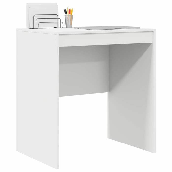 vidaXL White Desk 70 x 50 x 76 cm in Engineered Wood – Storage, Contemporary Style