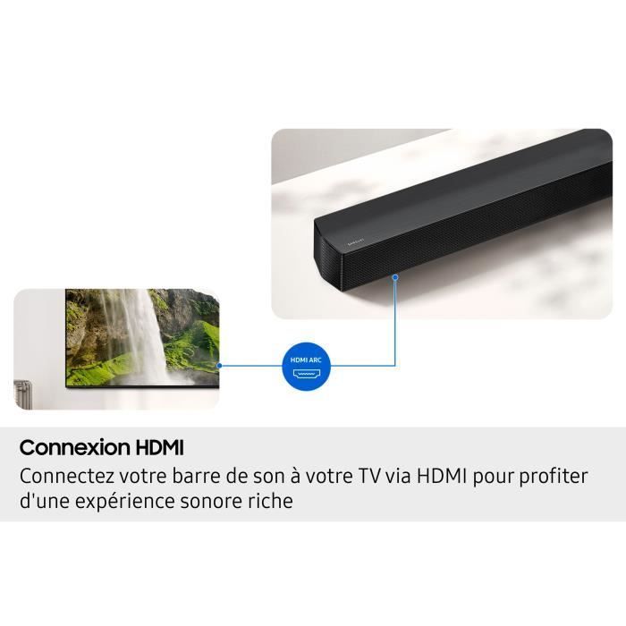 SAMSUNG HW-B66CF - Barra de sonido de 3.1 canales - Subwoofer inalámbrico de 6.5'' - HP Central - Adaptive Sound Lite