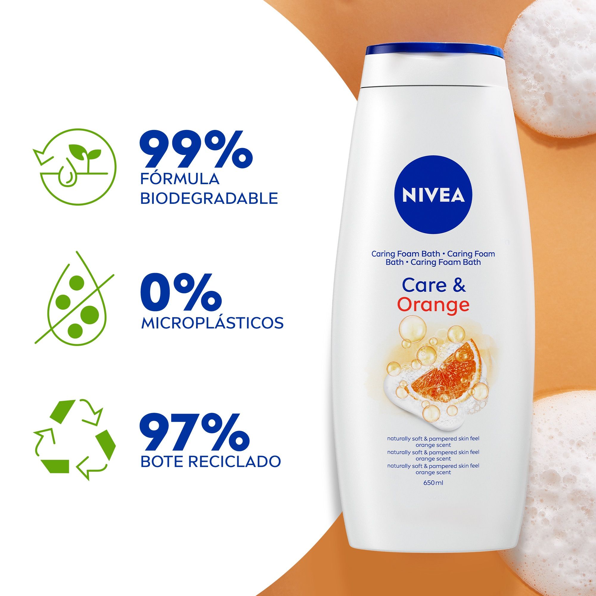 Gel za prhanje Care & Orange Geli za kopel in mila