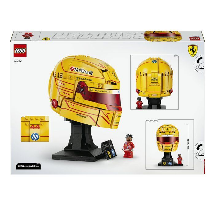 LEGO Editions 43022 Scuderia Ferrari HP Casque de Lewis Hamilton - Maquette de Produit F1
