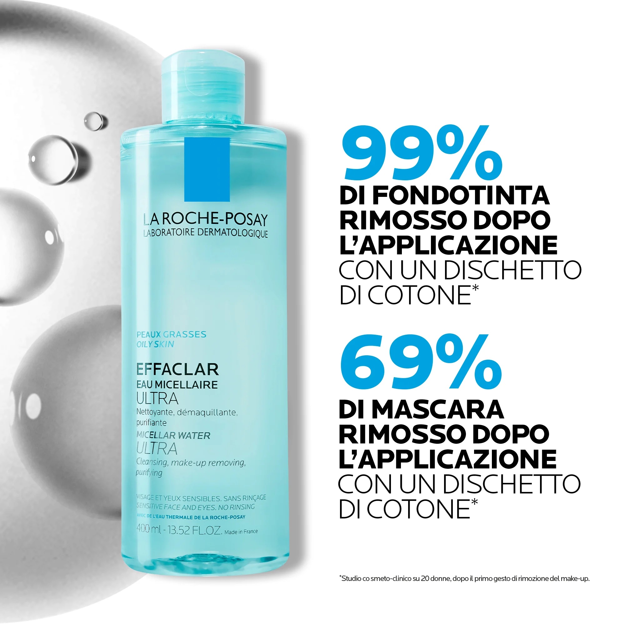 LA ROCHE POSAY Eau micellaire ultra-pure La Roche Posay Physiological Cleansers pour peaux grasses 400 ml
